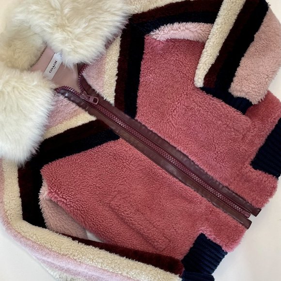 Coach Shearling Bomber Jacket - Picture 1 of 6